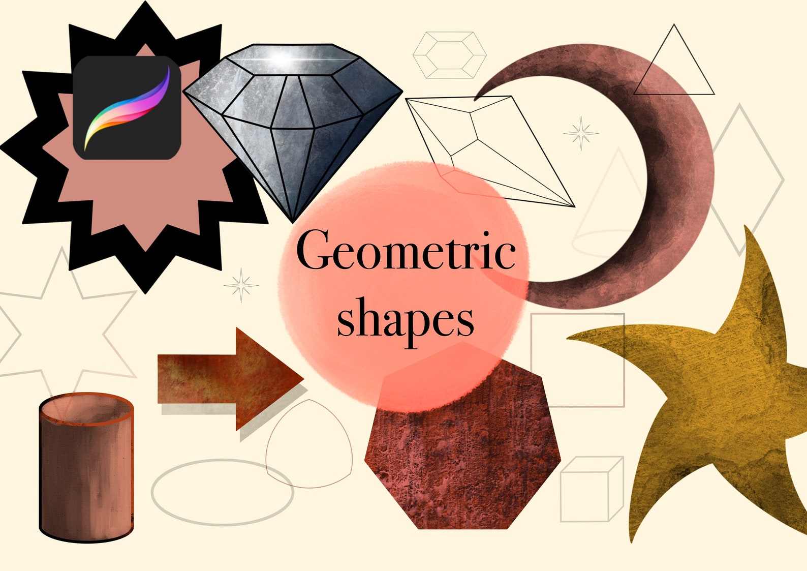 procreate geometric shapes