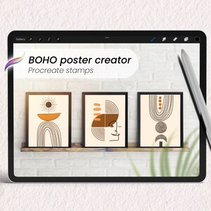 Creador de carteles Boho 76 sellos para sellos de arte Procreate / Digital Boho