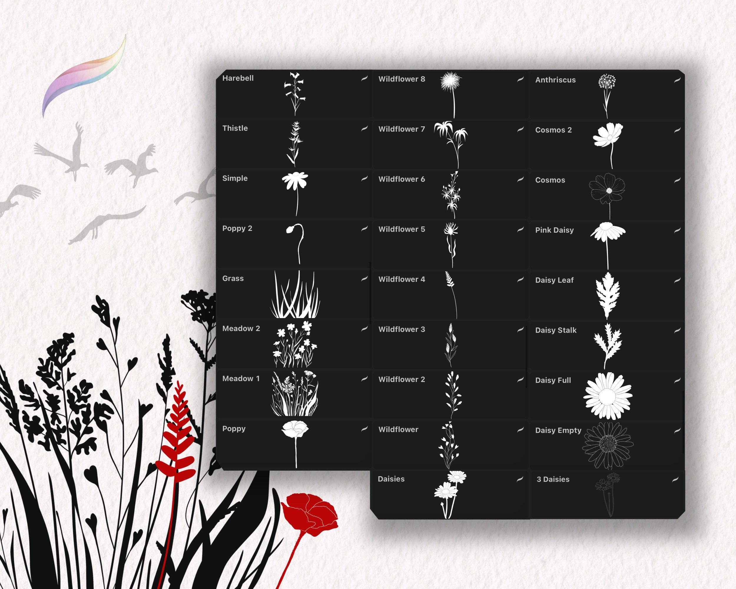 Botanical Procreate BUNDLE 100+ Stamps and Brushes | Foliage and ...
