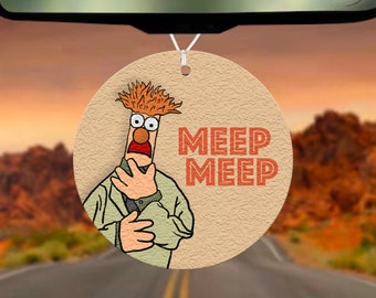 Muppets Beaker Meep Meep colourful design Car Air Freshener Scented Print Design Vintage  groovy