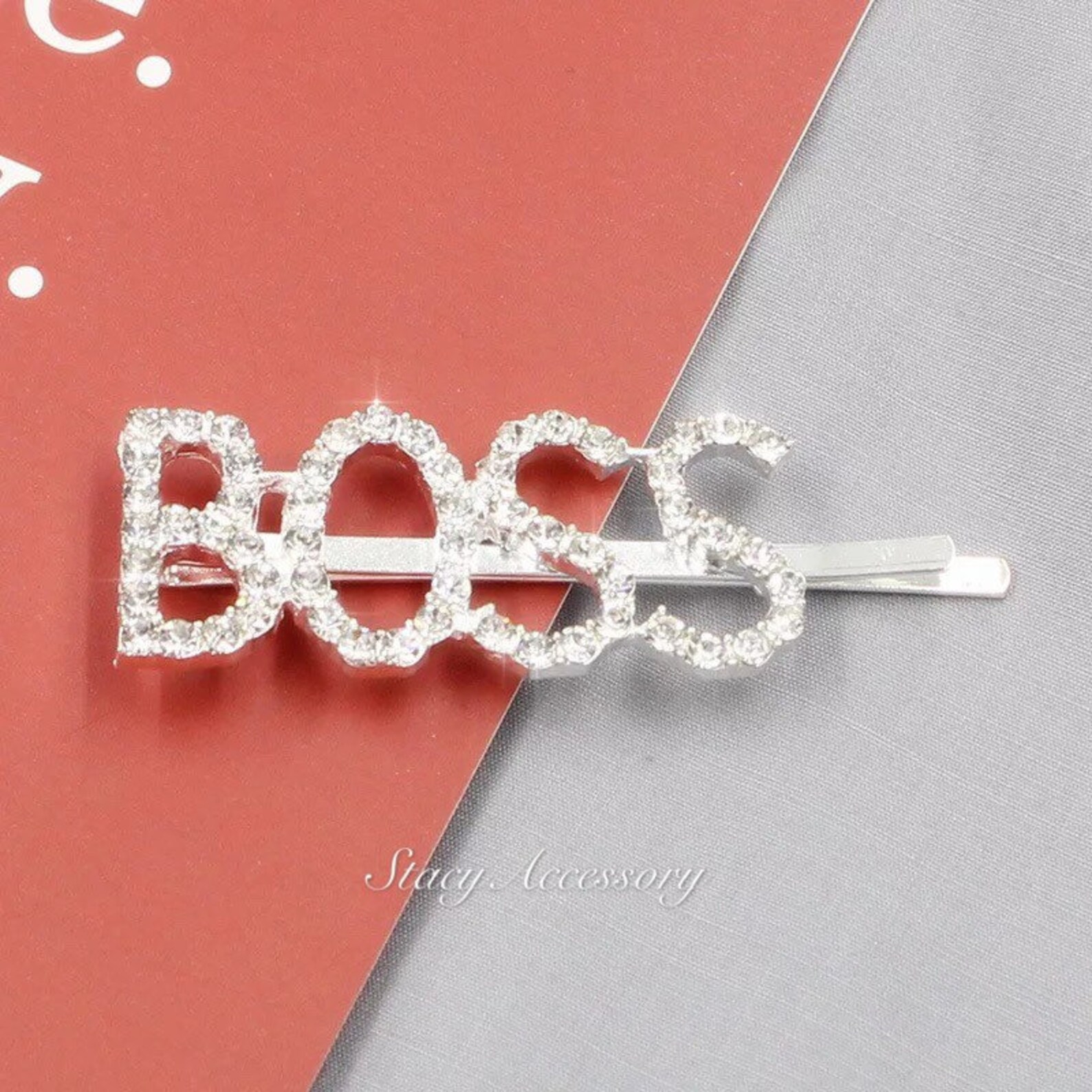 Diamond words hair pins/bling bling hair pins/Girls shinny Etsy