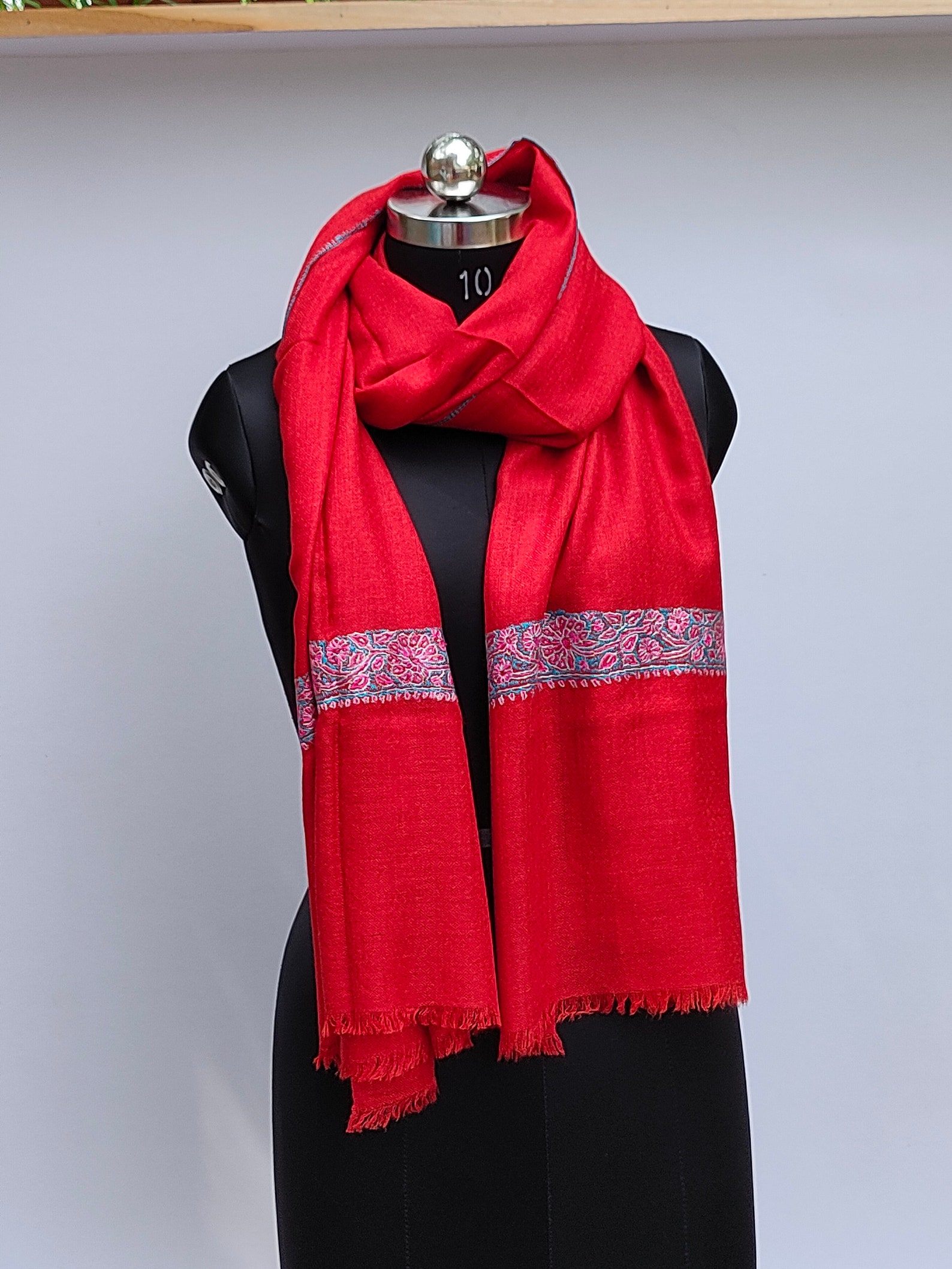 Pure pashmina shawl Red pashmina scarfpashmina sozni shawl Etsy