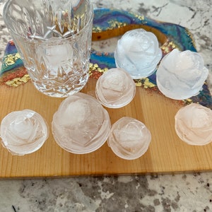 ❀ 3D Ice Cube Shape Silicone Rose Shape Icecream Mold Freezer Ice Balls DIY  H