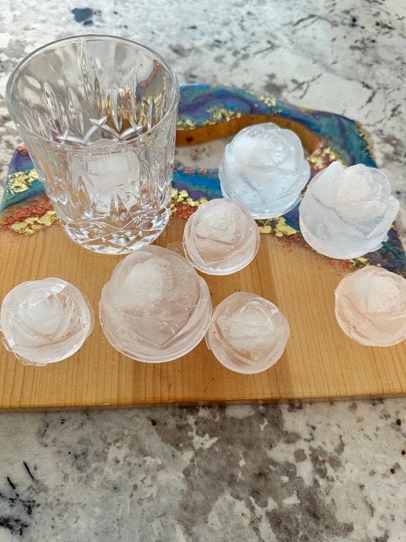 Rose Shaped Silicone Ice Cube Tray BPA Free With Easy Release 