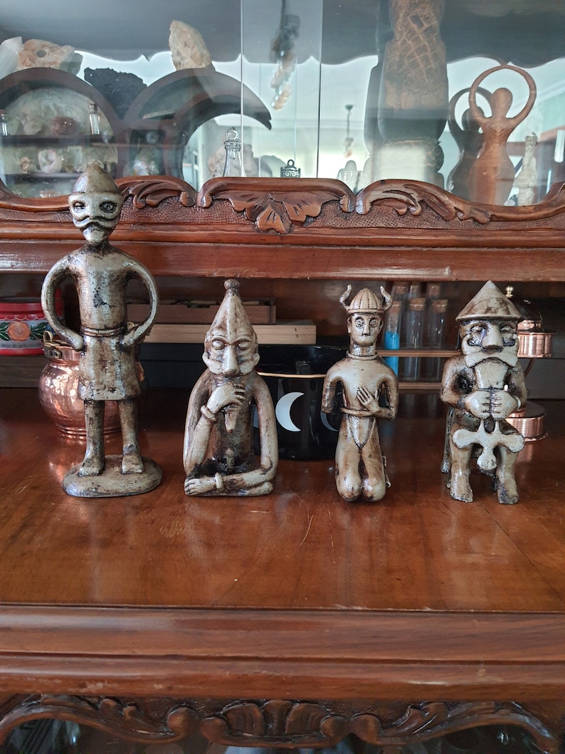 Nordic Gods Set, Allfather Idol, Scandinavian Paganism, Asatru Gods, Viking Gods, Tyr, Odin, Thor, Frey, Altar Statues, DDP image 3