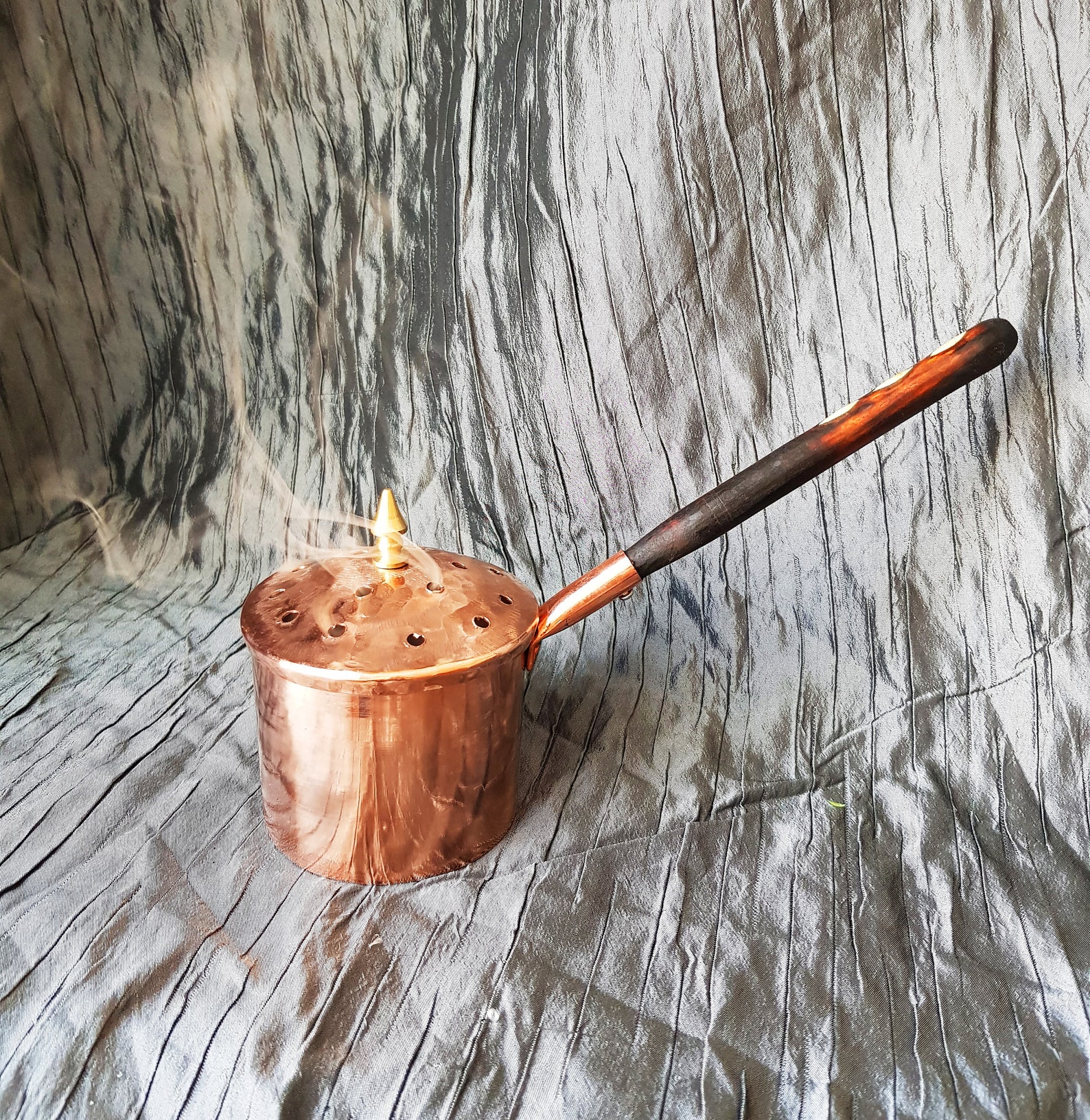 Copper Incense Coal Burner Home Cleaning Ritual Frankincense Etsy