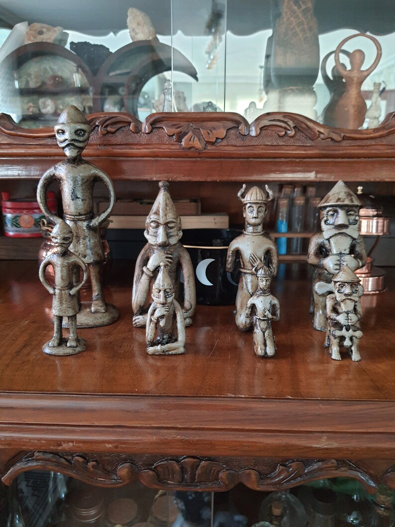 Nordic Gods Set, Allfather Idol, Scandinavian Paganism, Asatru Gods, Viking Gods, Tyr, Odin, Thor, Frey, Altar Statues, DDP image 4