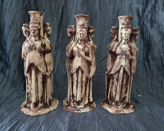 Hecate Statue, Triple Goddess Figurine, Altar Piece, Pagan Idol, Witchcraft Goddess, Goddess of Magic, Maiden Mother Crone