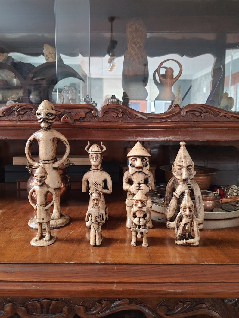 Nordic Gods Set, Allfather Idol, Scandinavian Paganism, Asatru Gods, Viking Gods, Tyr, Odin, Thor, Frey, Altar Statues, DDP image 1