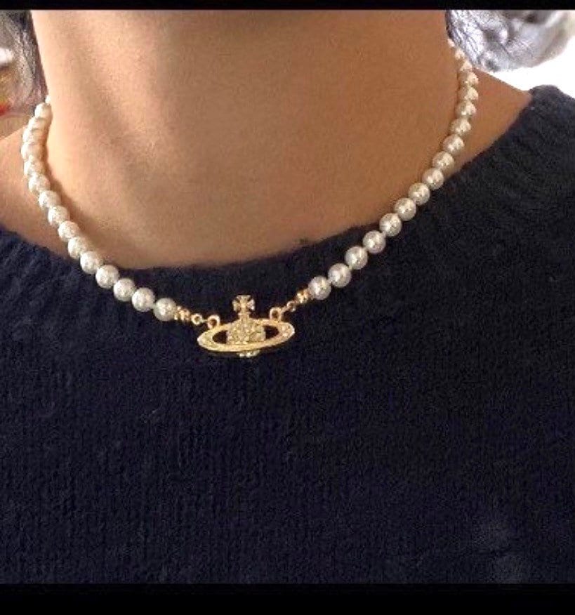 Hot sale!! Brand new Saturn pearl necklace choker Pearls necklace min…