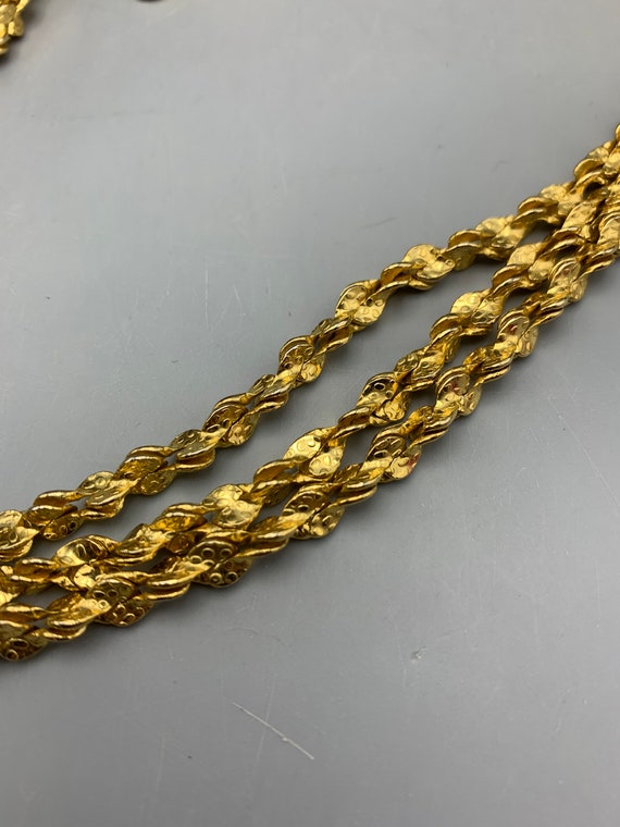 Vintage Anne Klein Gold Plated Multi Strand Rope … - image 4