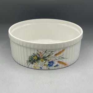 Pillivuyt Hand Painted Souffle Baking Dish Bowl 7&quot;