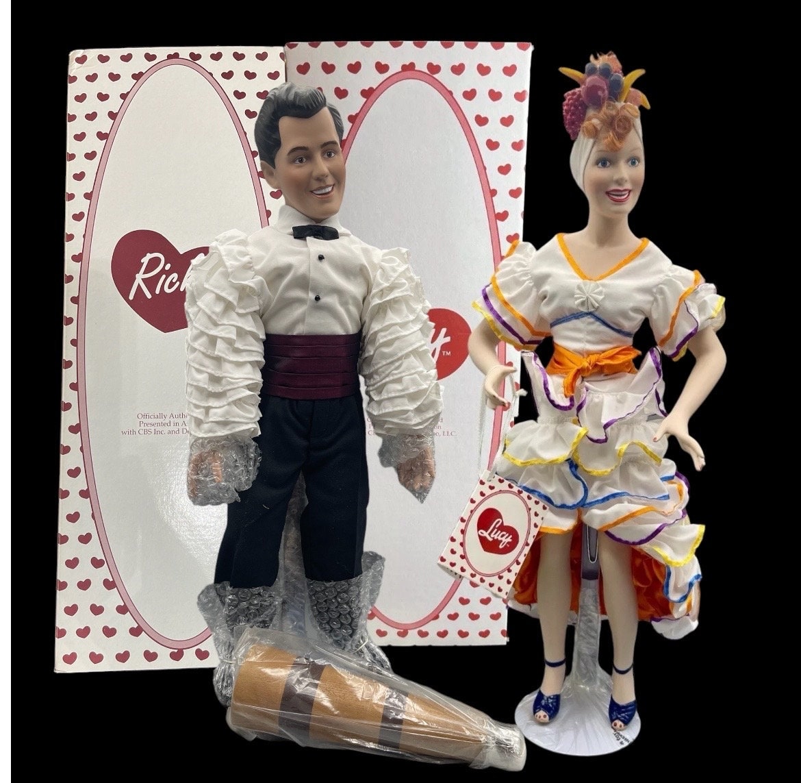 I Love Lucy Porcelain Dolls Hamilton Collection New 18” Original Box Lucy Ricky