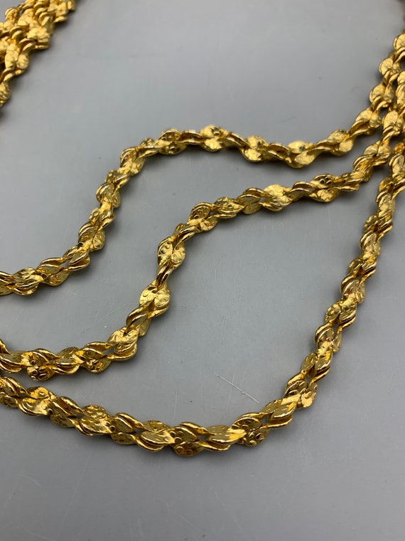 Vintage Anne Klein Gold Plated Multi Strand Rope … - image 10