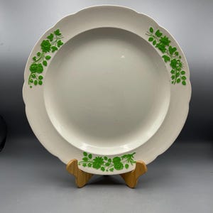 Bandeja para servir redonda vintage Copeland Spode Shamrock de 13&quot; con forma de trébol