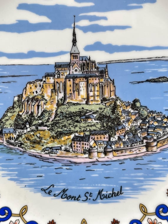 Decor Nem Mont St. Michel Porcelain Plate Hand Painted France - Etsy