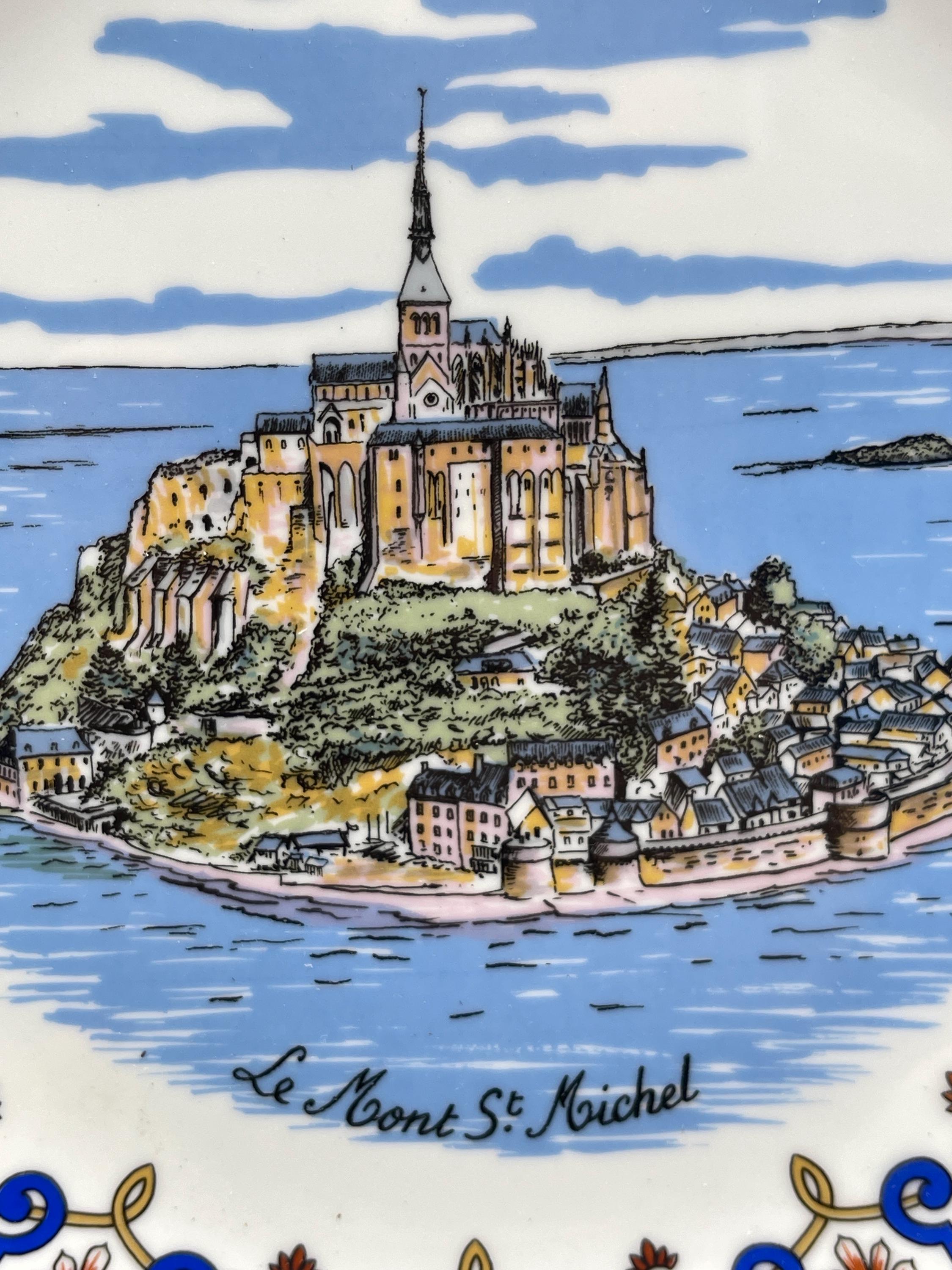Decor Nem Mont St. Michel Porcelain Plate Hand Painted France - Etsy