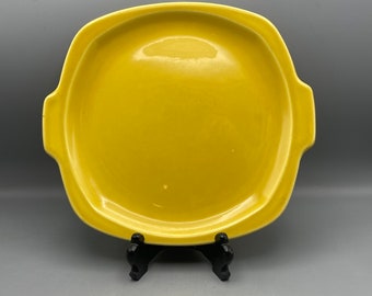 Vintage Paden City Pottery Minion Mandarín Yellow Cake Plate Platter H-30 MCM