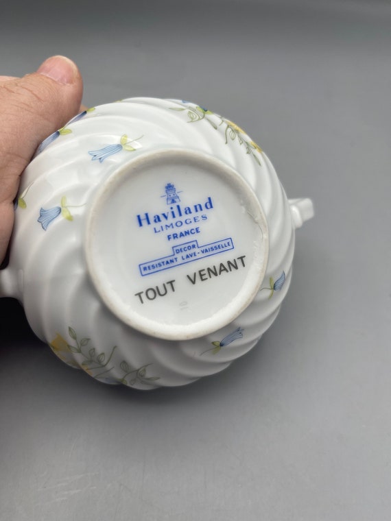 ヴィンテージ ハビランド リモージュ ミニ シュガーボウルと蓋 マルチ