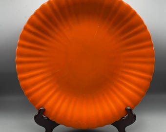 Stangl Pottery Colonial Tangerine Round Platter Orange Chop Plate 14 Inch