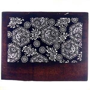 Antique Japanese Ise Katagami Kimono Textile Stencil Cut Paper Art 1