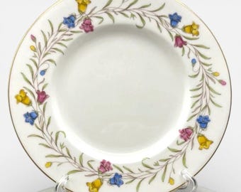 Juego de 6 platos de ensalada vintage Minton de porcelana fina Florine con diseño floral