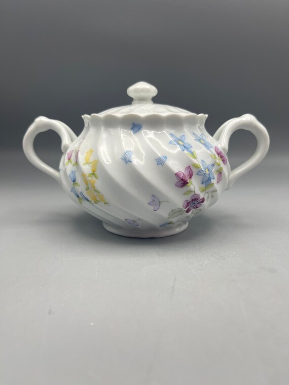 ヴィンテージ ハビランド リモージュ ミニ シュガーボウルと蓋 マルチ