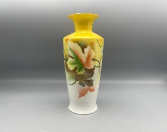 Vintage Erdmann Schlegelmilch Autumn Leaves Porcelain Vase Hand Painted