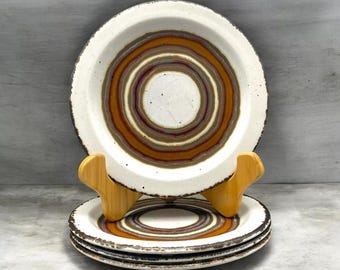 Stonehenge Midwinter Earth Side Plates Salad Plates Set Of 4 MCM Stoneware