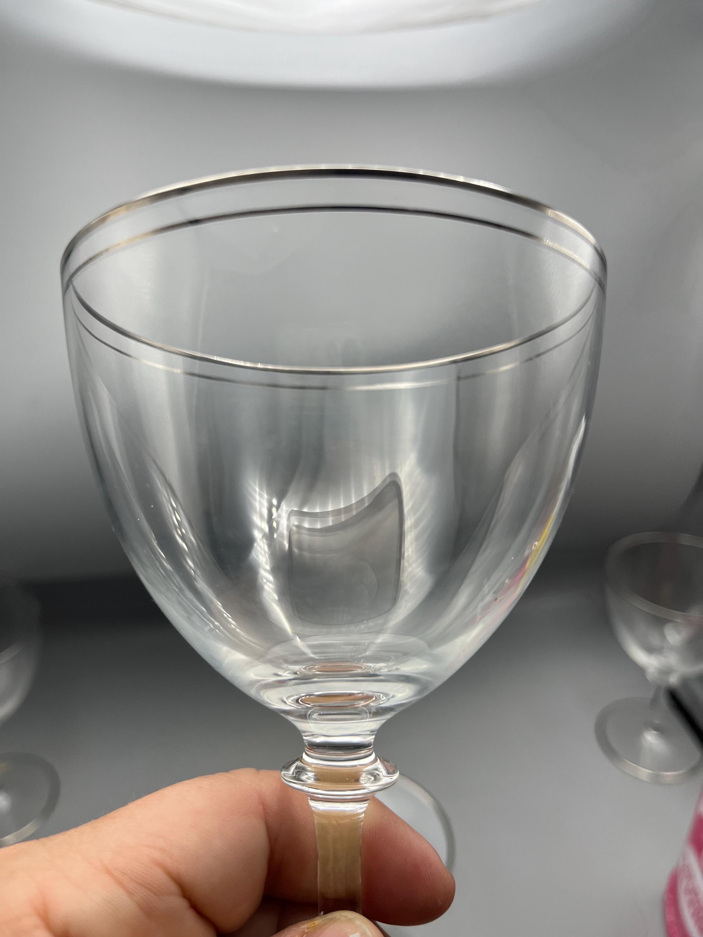 Vintage Silver Rimmed Cocktail Glasses Set of 6 MCM Stemware - Etsy