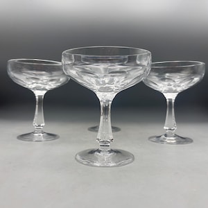 Vintage German Crystal Champagne Glasses Coupes Set Of 4