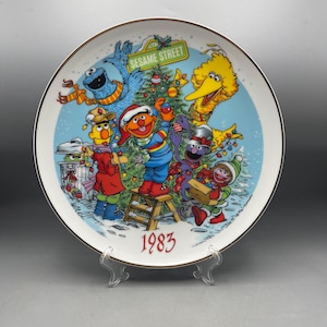 Gorham Limited Edition Muppets Teller Sesamstraße Weihnachten 1983