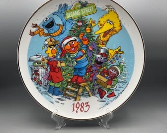 Gorham Limited Edition Muppets Plate Sesame Street Christmas 1983