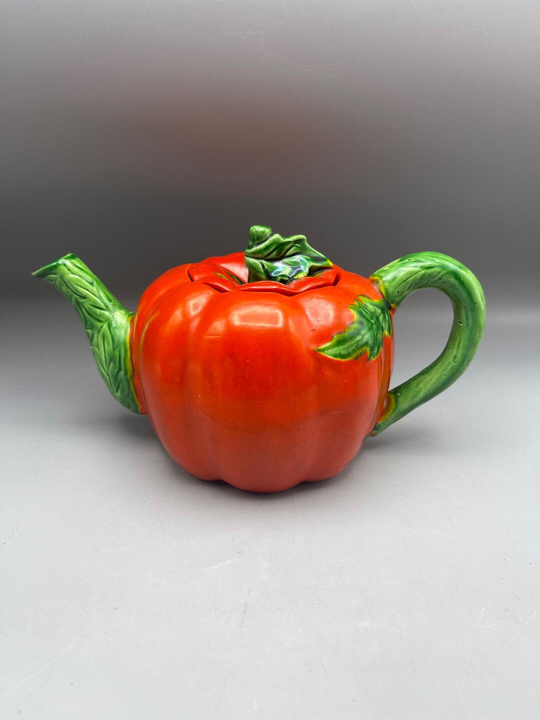 Vintage Japanese Maruhon Hand Painted Tomato Teapot Occupied Japan Etsy