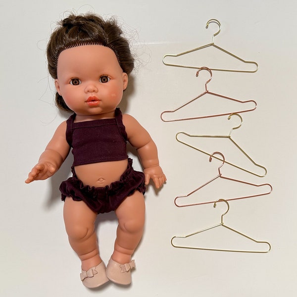 Doll Clothes Hangers for 32cm-38cm Doll, Gold and Rose Gold Wire