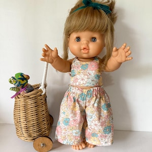 Dolls Clothes Floral Crop and Pants, Paola Reina Gordis, Minikane, Mini Colettos 34cm Doll & Miniland 38cm Doll Outfit