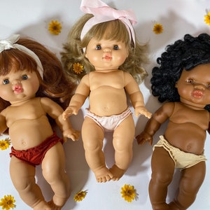 Doll Undies, Minikane Dolls Clothes, Paola Reina, Miniland, Mini Colletos, Knickers Doll Underwear for Baby Doll, 34cm Doll, 38cm Doll