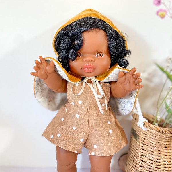 Minikane Doll Clothes, Paola Reina Doll Clothes, Golden Velvet Doll Cape, Doll Accessories, Miniland Clothes, Minikane, 32cm-38cm Baby Doll