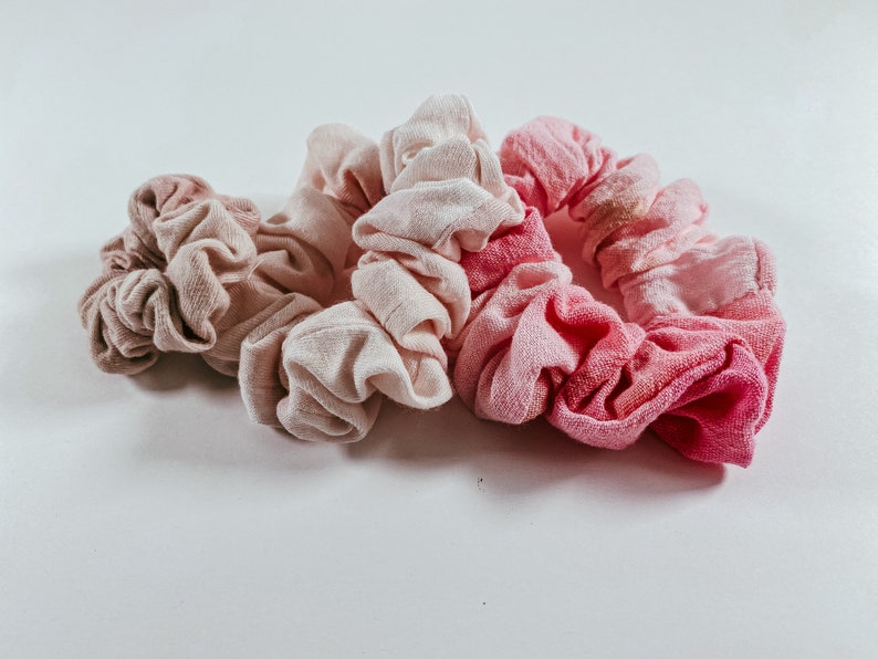 Zero Waste 3 pk Scrunchie Set PinkPurpleNeutral Tie Dye