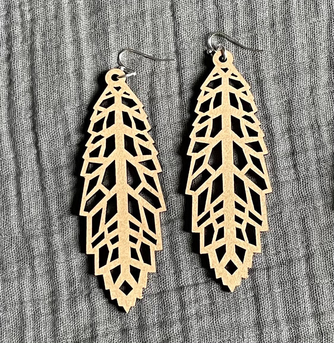 Wooden earrings Etsy