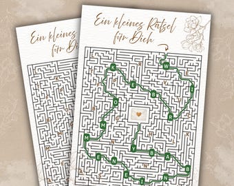 Wir bekommen ein Baby - Rätsel Labyrinth | Schwangerschaft verkünden | Last Minute zum Sofort Download  PDF zum Ausdrucken |  Geschenk Idee