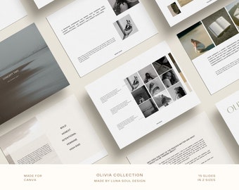 Olivia Brand Creative Direction Canva Template: Brand Style Guide (Digital Download)