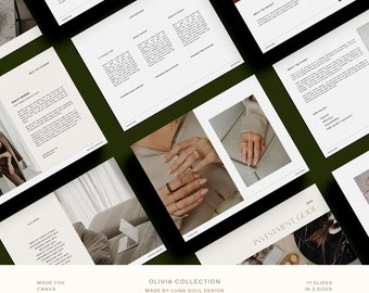 Olivia Investment Guide Template: Client Welcome Kit (Canva Template)