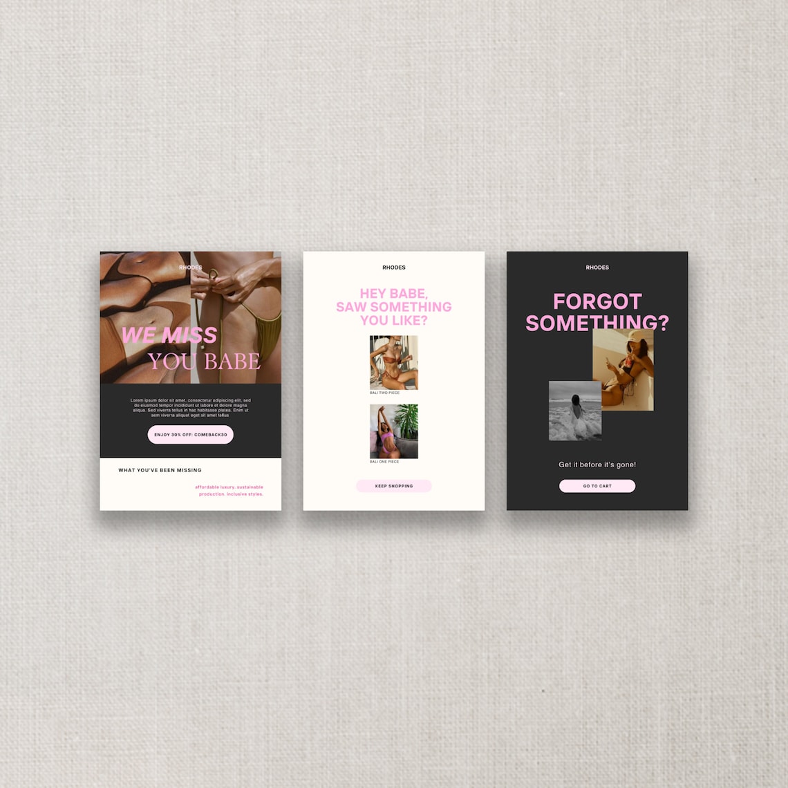 Rhode Email Rhodes Email Templates, Canva Template, Aesthetic Editable Email ...