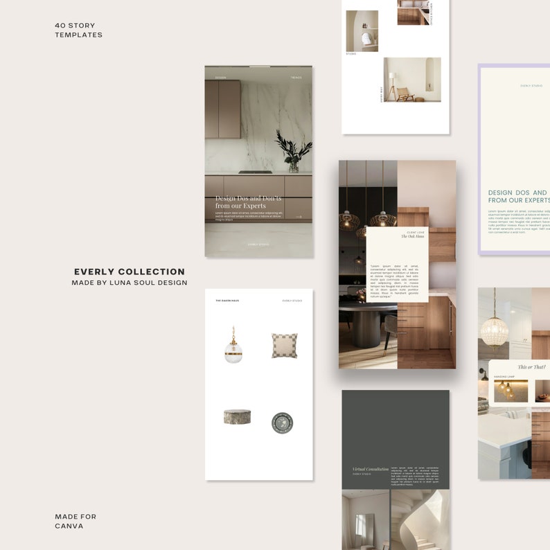 Everly Stories, Canva Template, Instagram Stories, Modern Social Media ...