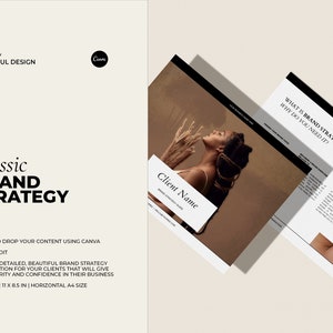 Classic Brand Strategy Template, Canva Template, Brand Guidelines, Brand Strategy Workbook, Business Template