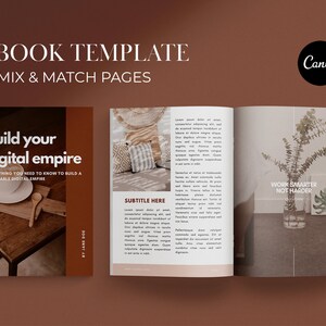 eBook Course Creator Template, Canva Template, Blogger Template, Coaching Workbook, Content Creator Template, Business eBook Template