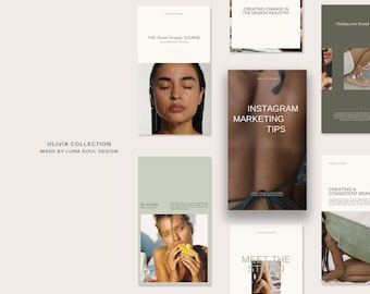 Olivia Stories: Modern Instagram Canva Templates (Digital Download)