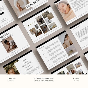 Classic Brand Creative Direction, Canva Template, Brand Direction, Photography Direction, Brand Style Guide