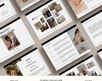 Brand Creative Direction Canva Template: Classic Style Guide (Digital Download)